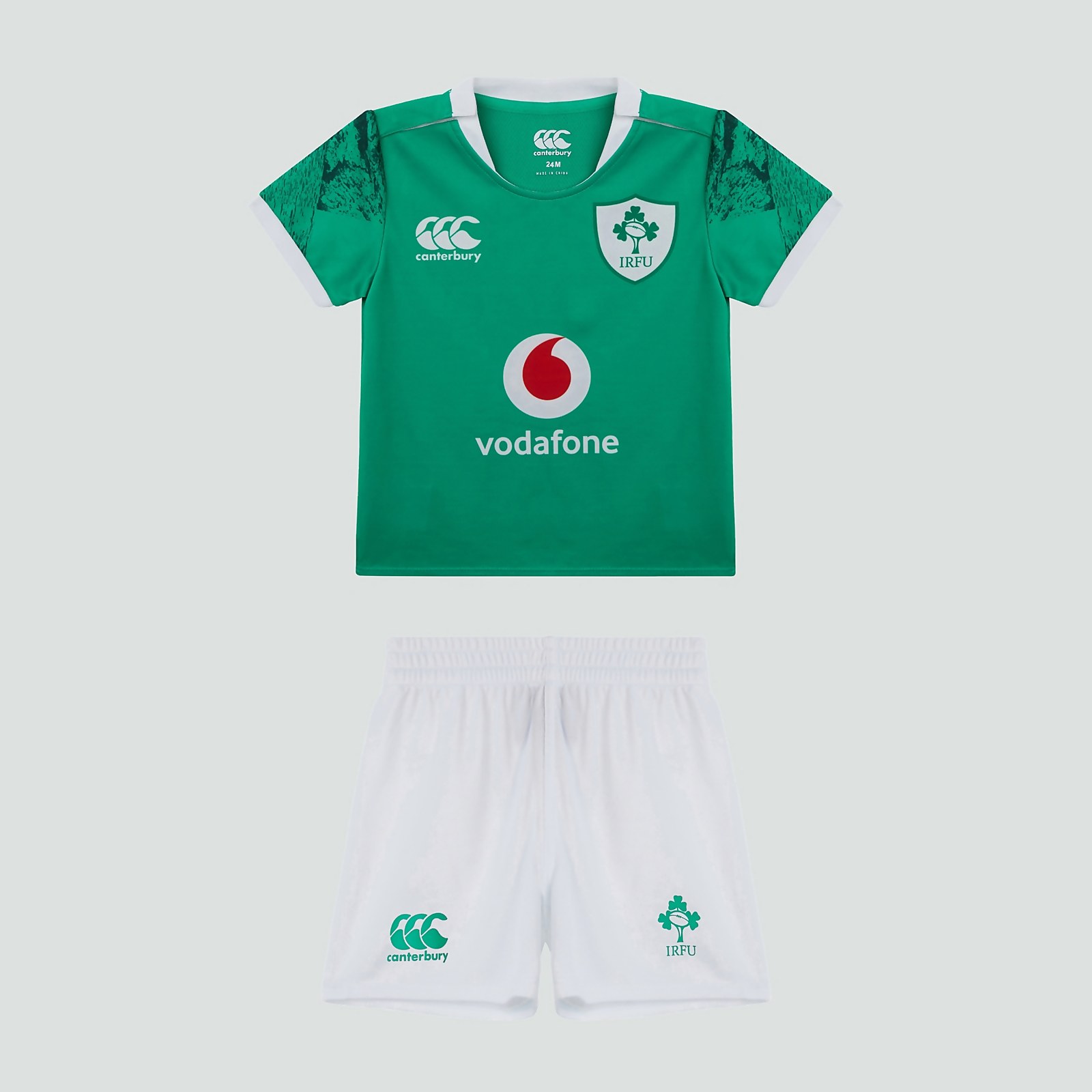 Kit ENFANT/JUNIOR Irlande Domicile 2023 Vert/Blanc Ovale Rugby
